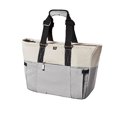 WILSON Lifestyle Tote Tennis Racket Bag - Grey/Blue, Holds up to 2 Rackets