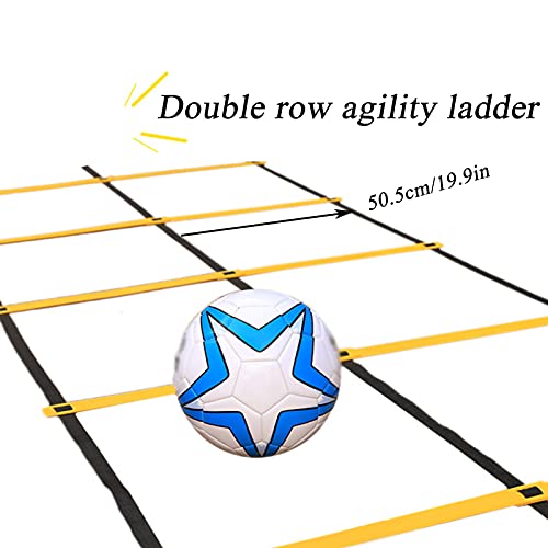 Agility Ladder Adjustable Agility Ladder, Cones Football Training Equipment, Sports Fitness Training Set, for Kids/Adults Speed Training(Size:3m)