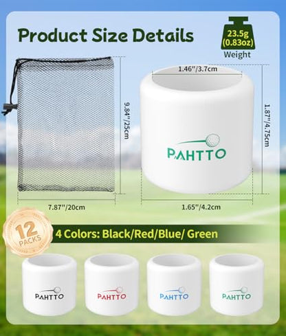 PAHTTO Practice Golf Balls 12 Pack – Realistic Feel and Lightweight, Limited Flight Golf Training Balls for Full Swing & Backyard Training, Essential Golf Aid for Beginners & Beyond, Outdoor Use
