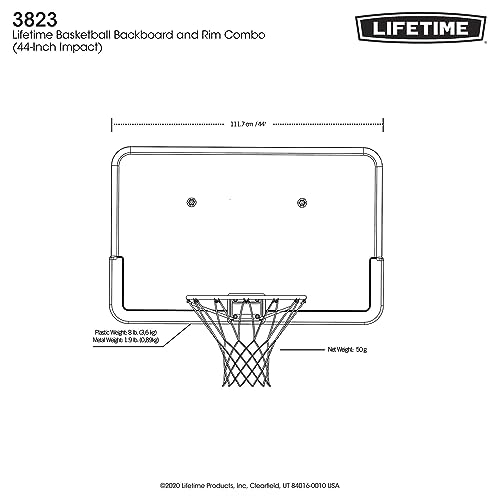 Lifetime 3823 44 in. Backboard Rim Combo