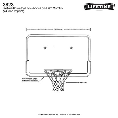 Lifetime 3823 44 in. Backboard Rim Combo