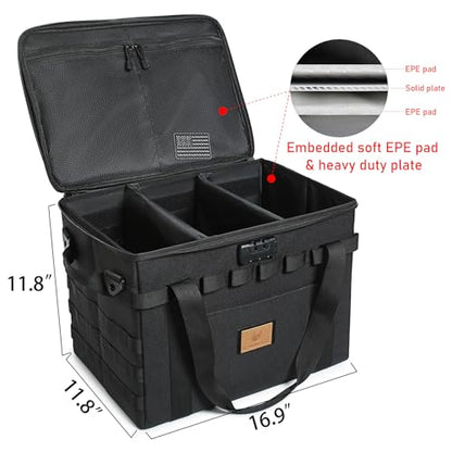 Tactical Camping Storage Bag - 38L Utility Tote Bag Organizer with Combination Lock and Shoulder Strap
