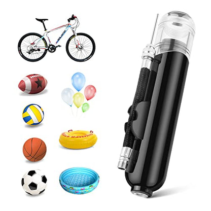 BROTOU Ball Pump, Dual Action Inflate Air Pump with 3 Needles and 2 Nozzles for Soccer Ball, Basketball, Volleyball, Balloons, Bikes