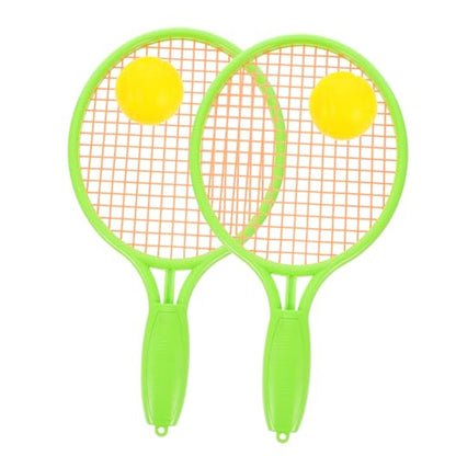 Sosoport Outdoor Tennis with Soft Balls Durable Plastic Racket for Boys and Safe Non Scratch Design for Indoor and Outdoor Sports Play