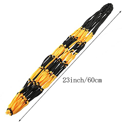 Single Ball Mesh Bag 2PCS Basketball Ball Carry Mesh Storage Net Bag Single Football Holder Black and Yellow