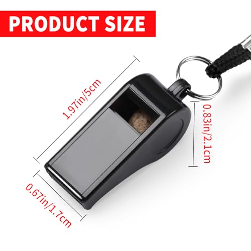 SPORTIC Whistle，3 Pack Durable Plastic Whistles with Lanyards – Loud Crisp Sound for Coaches, Referees, Training, Emergencies, and Outdoor Activities