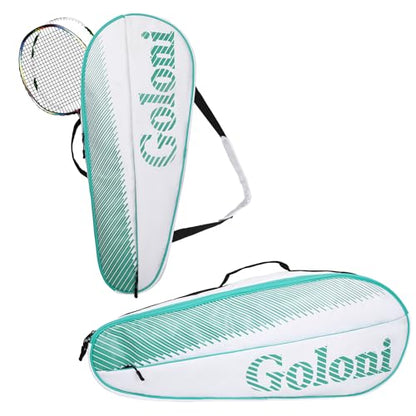 Goloni | 3 Racquet Tennis Bag, for Professional or Beginner Tennis Players, Rackets Cover Bag with Protective Pad & Lightweight | Unisex Design for Men, Women, Youth and Adults - color: Green