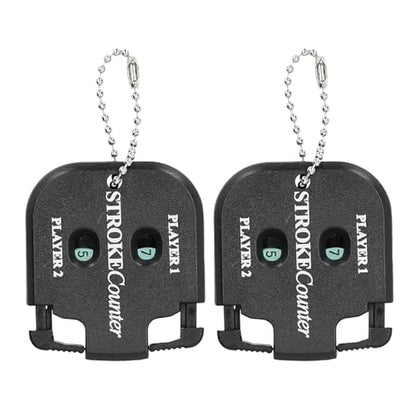 HURRISE 2pcs Portable Score Counter - Stroke Shot Score Counter with Key Chain, ABS Material for Easy Carrying, Ideal for and Other Games