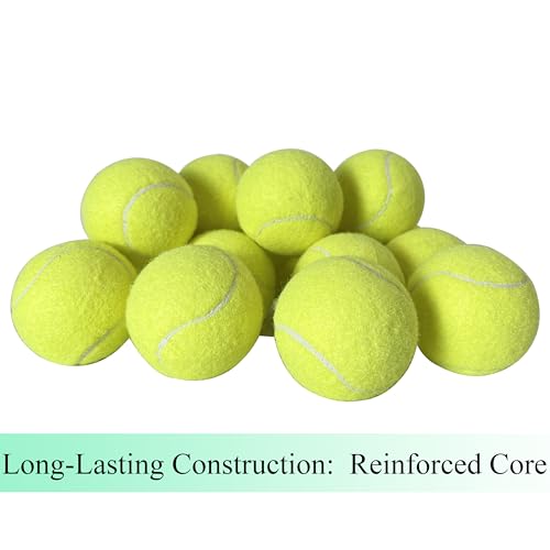 4 Pack Tennis Balls - Long Lasting Practice Balls for Tennis Beginners, Tennis Training Balls, Dog Fetch Toys - color: Yellow