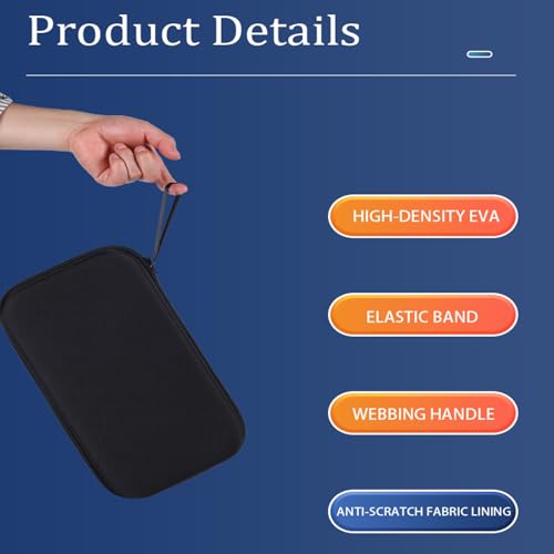 Ping Pong Paddle Case,Table Tennis Racket Case,Carrying Case Fits for 2 Paddles and 4 Balls (Case Only)