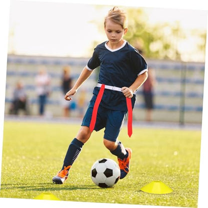 Totority 16Pcs Flag Football Training Set Belts Durable Cones for Adults Hook and Loop Design Includes Storage Bag for Beginners