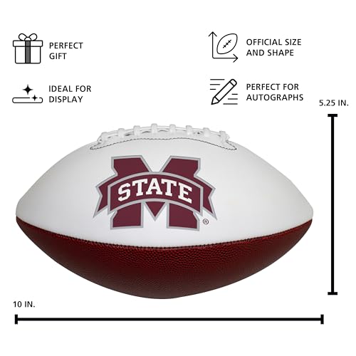 NCAA Mississippi State Bulldogs Autograph Football, Official Size, Brown