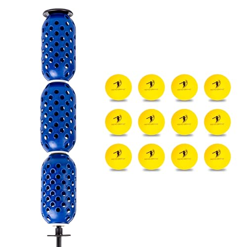Baseball & Softball Swing Trainer and 12 Durable Foam Balls, Boost Your Bat Speed by Up to 20+ MPH, Unlock Swing Speed Increases. Great Gift for Baseball and Softball - color: Blue, size: Aero Bat Pro+12 Soft Training Balls