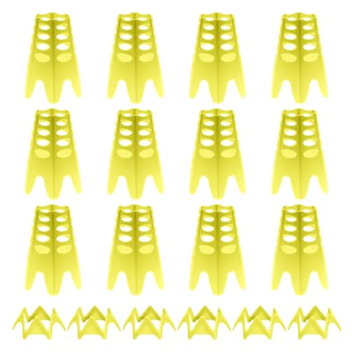 Golf Simulator Tees, Plastic Indoor Golf Mat Tees Practice Turf and Driving Range Winter Golf Tees (18 Pcs) - color: Yellow