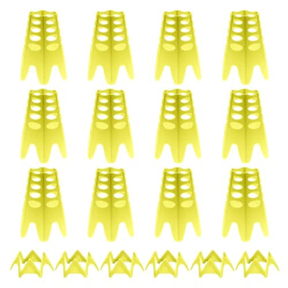Golf Simulator Tees, Plastic Indoor Golf Mat Tees Practice Turf and Driving Range Winter Golf Tees (18 Pcs) - color: Yellow