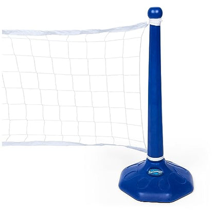 SwimWays Plastic Multi-Sport Volleyball Set, Includes 2 Bases, 1 Net, 1 Volleyball, Ideal for Pool Parties and Outdoor Games
