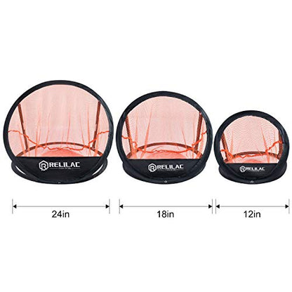 RELILAC Pop Up Golf Chipping Practice Net Set - Indoor/Outdoor Golfing Target Accessories for Golf Practice - Improve Your Short Game - Gifts for Men, Dad, Mom, Husband, Women, Kid, Golfers