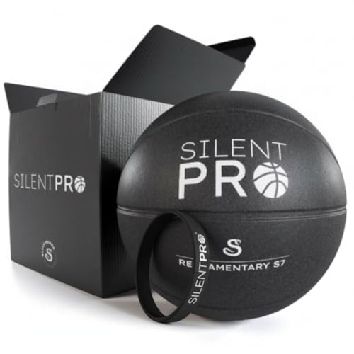 Silent Basketball – Black Mamba – Size 7 (29.5") – Quiet Indoor Dribbling – Premium Foam Basketball, Exact Shape – Certified Child Safe – Soundless, Noiseless Indoor Play - style: Premium Series