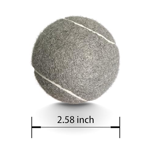 Tennis Balls, 12 Pack Advanced Training & Practice Tennis Balls for Beginners, Pet Dogs Playing Balls, Includes Mesh Carry Bag - color: Grey