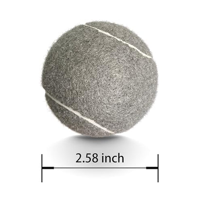 Tennis Balls, 12 Pack Advanced Training & Practice Tennis Balls for Beginners, Pet Dogs Playing Balls, Includes Mesh Carry Bag - color: Grey