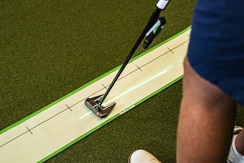 Golf Putting Mat with Glow Tracer – Premium Golf Training Aid - Home Practice for Putter Stroke Path, Alignment & Speed Control – Indoor Golf Putting System for Consistent, Repeatable Putting Accuracy