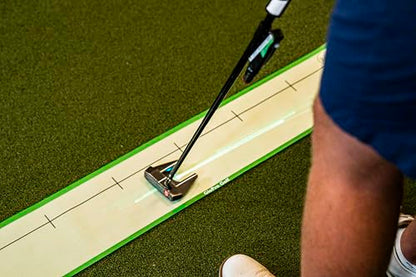 Golf Putting Mat with Glow Tracer – Premium Golf Training Aid - Home Practice for Putter Stroke Path, Alignment & Speed Control – Indoor Golf Putting System for Consistent, Repeatable Putting Accuracy