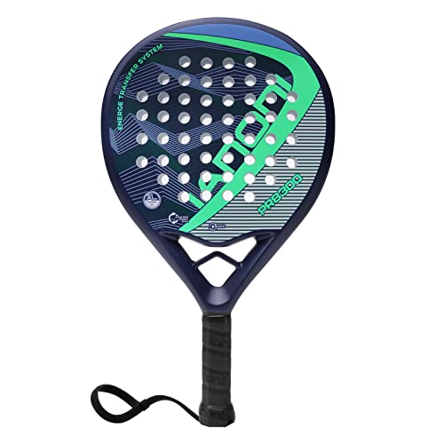 Padel Racket Carbon Fiber Surface with EVA Memory Flex Foam Core Lightweight Padel Racquet - color: 8300-green