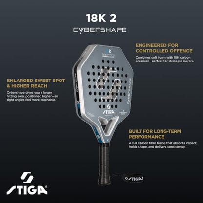 STIGA Cybershape Padel Racket - size: 18K