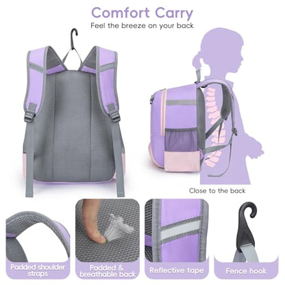KAVIGOR 2026 Youth Baseball & Softball Bag | Ultra-Light Tball Backpack with Shoe Compartment & Helmet Holder | Skin-Soft Fabric - color: Berry Purple