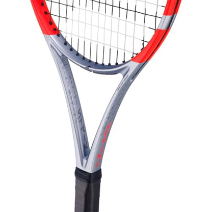 Babolat Pure Strike 100 16x20 4th Gen Tennis Racquet (Carbon Grey) - Strung with 16g Babolat Syn Gut at Mid-Range Tension - color: Black String, size: 4 1/4" Grip