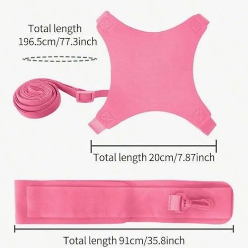 Volleyball Rebound Belt Trainer - Solo Practice Tool, Volleyball Training Equipment Aid to Master Serving Spike, Serve, Set & Pass Like a Pro - No More Ball Chasing, Volleyball Trainer Gift - color: Pink
