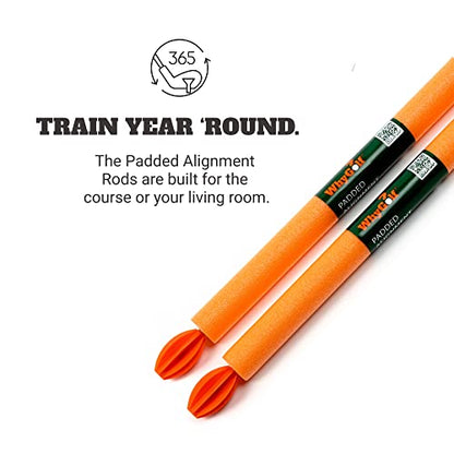 WHYGOLF Padded Golf Alignment Rods - Golf Alignment Sticks with Protective Padding, Create Golf Swing Trainer Angles Like Pro Trainers with Our Golf Training Tool
