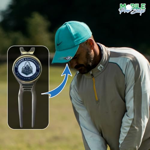 Divot Repair Tool Removable Magnetic Ball Marker-Best Divot Fixer - style: PURDUE UNIVERSITY BOILER