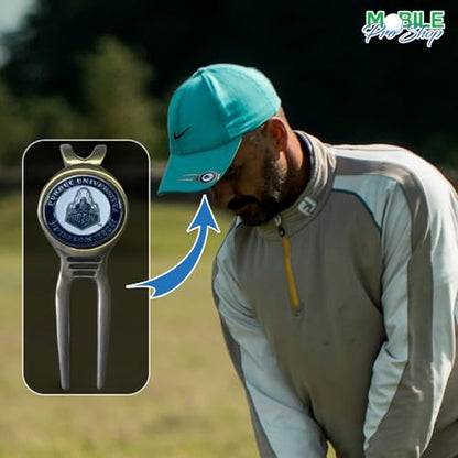Divot Repair Tool Removable Magnetic Ball Marker-Best Divot Fixer - style: PURDUE UNIVERSITY BOILER