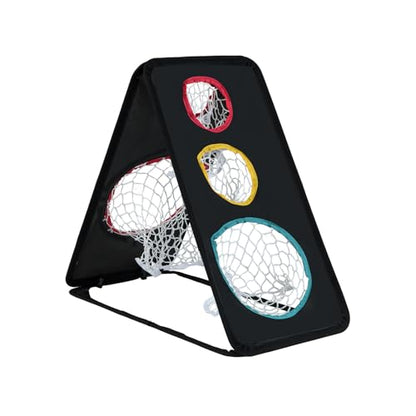 Tangkula Dual-Sided Golf Chipping Net, Triple Target Training System with 5 Holes, Triangular Structure, Indoor/Outdoor Golfing Target Accessories, Golf Chipping Practice Net