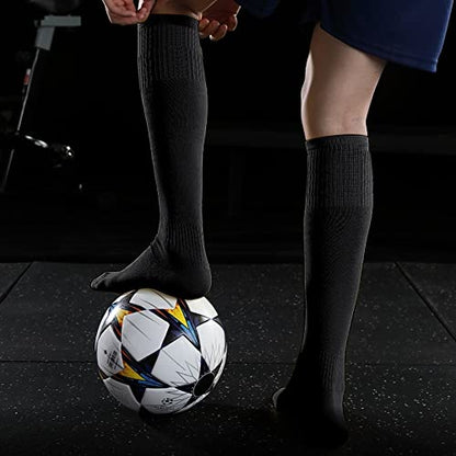 GRAPMKTG 3 Pack Softball Soccer Socks Baseball Football Socks for Youth Men and Women - color: Black, size: Small