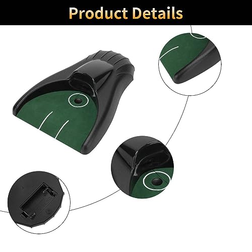 KEENSO Putting Return Machine, Putting Green, Ball Kick Back Putting Mats,Battery‑powered return ball,Practice At Home,Office,Parties