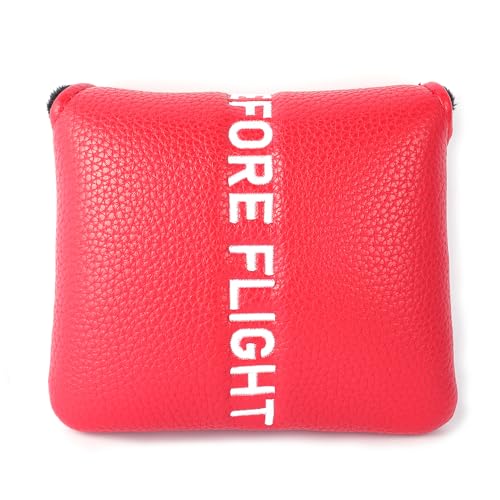 Golf Head Cover with RBF Design for Golf Club - size: for Large Mallet, style: Red