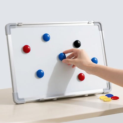 27-Piece Soccer Magnets - 2 Team Sport Goal Player Magnets for Magnetic Clipboard Coach Board, Compatible with Magnetic Whiteboard & Coach Board
