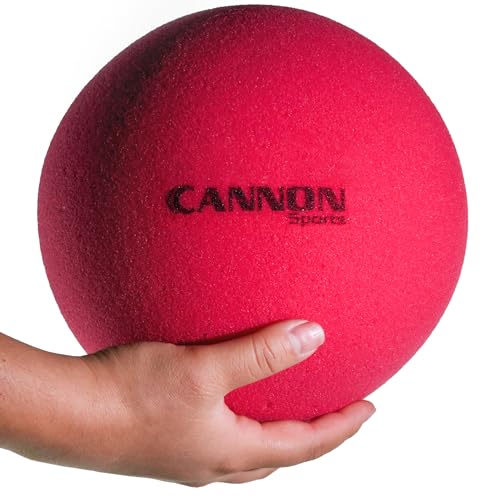 Cannon Sports Soft Foam Ball – Uncoated Medium Density Ball - Lightweight, Safe Play, Indoor/Outdoor Fun - Great for Volleyball, Basketball, Soccer, Dodgeball, and More - color: Red, size: 8.5 Inch