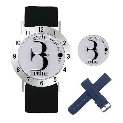 Golf Ball Marker with Golf Stroke Counter Bracelet, Birdie Ball Marker, Golf Accessories for Men and Women, Golf Gifts for Men and Women - color: Blue/White