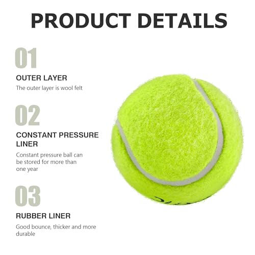 SPORTIC Tennis Balls, Duty Felt Pressurized Tennis Ball with Mesh Bag for 12PC or 36PC -High Bounce Training Exercise Tennis Balls for Beginners & Pet Dog Playing Balls, 3/4/12/36 PCS - style: 36pcs
