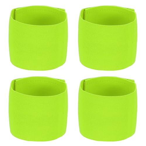 Soccer Captain Armband, Elastic Wrist Arm Bands Adjustable Player Team Leader Anti-Slip Badge Sports Accessories-Fit - color: Fluorescent Green
