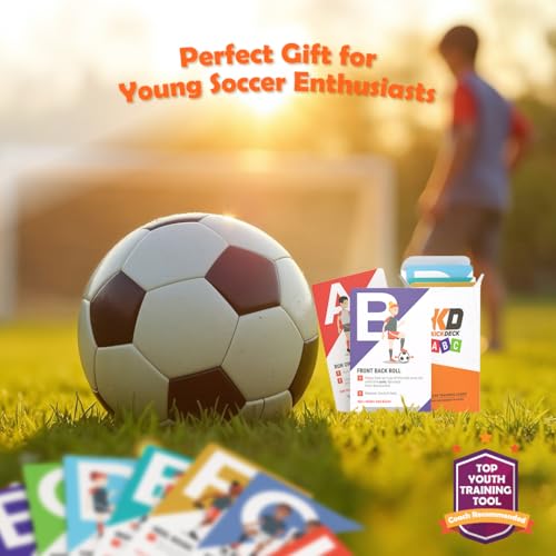 KickDeck ABC Soccer Cards for Kids 4+ | Fun Alphabet Soccer Drills for Footwork, Ball Control & Coordination | Screen-Free Practice at Home & Outdoors - style: KickDeck ABC