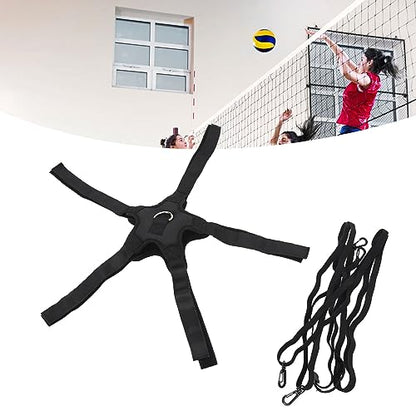 Volleyball Spike Trainer - 2Pcs Elastic Rebounder Belt System for Solo Arm Speed and Vertical Jumping Practice