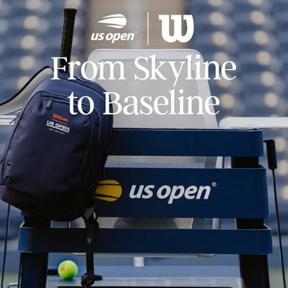 WILSON 2025 US Open Tour Tennis Backpack - Navy, Holds up to 2 Rackets