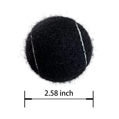 Tennis Balls, 12 Pack Advanced Training & Practice Tennis Balls for Beginners, Pet Dogs Playing Balls, Includes Mesh Carry Bag - color: Black