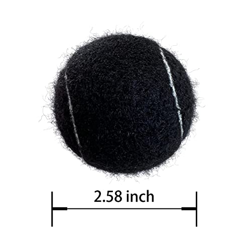 Tennis Balls, 15 Pack Practice Tennis Ball for Beginners, Training Playing Tennis Balls for Dogs, Come with Mesh Carry Bag - color: Black