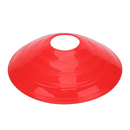 10 Pack Soccer Cones Field Markers Football Training Discs, with Carrying Handle for Speed Agility Training Skateboard Parking Traffic - color: Red