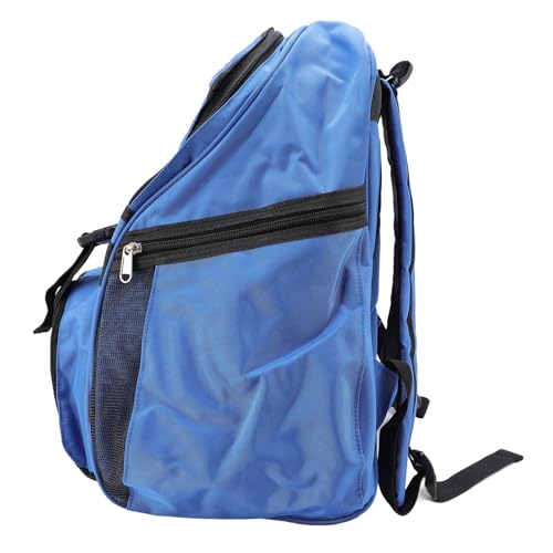 Zunate Large Capacity Sports Backpack, Oxford Cloth Tool Bag with Mesh Pockets for Basketball and Football, Insulated Side Pockets, Red - color: Blue